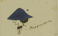 Lot 111 - John Nash RA (1893-1977)
'MINX GIVING GLAD-EYE'
Signed with initials and inscribed with title