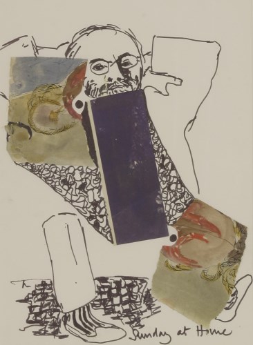 Lot 39 - Olive Cook (1912-2002)
'SUNDAY AT HOME' - PORTRAIT OF EDWIN SMITH (1912-1971)