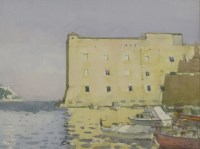 Lot 301 - Ken Howard RA (b.1932)
A HARBOUR IN ITALY