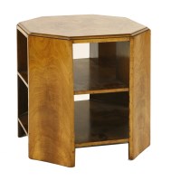 Lot 274 - An Art Deco burr walnut book table