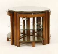 Lot 218 - An Art Deco walnut nest of tables