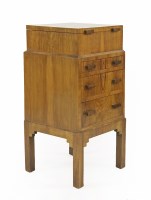 Lot 111 - An Art Deco walnut worktable