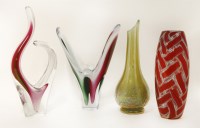 Lot 592 - Two Flygsfors 'Coquille' vases