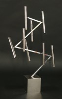 Lot 437 - A chrome sixteen-light table lamp
