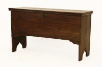 Lot 722 - An 18th century elm six plank coffer