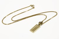 Lot 216 - A 9ct gold limited edition five brilliant cut diamond set ¼ oz ingot