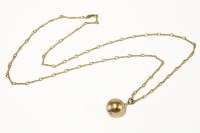 Lot 219 - A gold cased masonic pendant globe