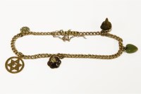 Lot 224 - A gold curb link chain