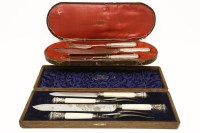 Lot 296 - A Victorian four piece carving set