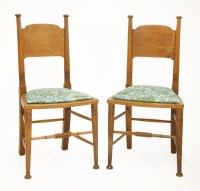 Lot 59 - A pair of Arts and Crafts oak side chairs