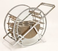 Lot 102 - An Art Deco walnut and chrome drinks trolley