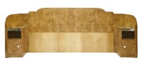 Lot 264 - An Art Deco burr maple headboard