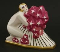Lot 119 - A Limoges porcelain table lamp