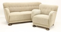 Lot 222 - A Danish Art Deco lounge suite