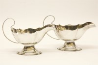 Lot 313 - Two silver sauce boats
