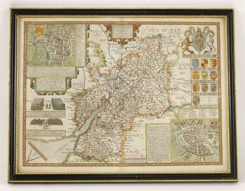 Lot 9 - John Speede 
GLOUCESTERSHIRE 
hand-coloured map