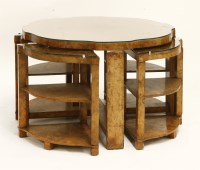 Lot 200 - A burr walnut nest of tables