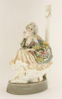 Lot 635 - A Goldscheider pottery lamp base