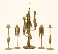 Lot 672 - A three-light 'melting' centrepiece