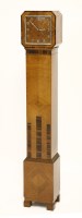 Lot 176 - An Art Deco walnut and calamander inlaid grandmother clock