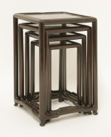 Lot 222 - A nest of four Chinese graduated tall stands
