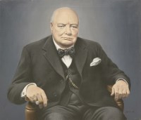Lot 264 - Fred Aris (b.1932)
PORTRAIT OF SIR WINSTON CHURCHILL