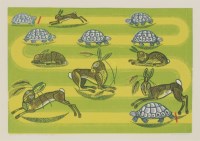 Lot 10 - Edward Bawden RA (1903-1989)
THE HARE AND THE TORTOISE - from AESOP'S FABLES
Linocut