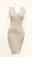 Lot 1334 - A Robert Rodriguez taupe bandage style dress