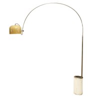 Lot 688 - A large chrome 'Arc' lamp