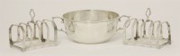 Lot 498 - Two George V silver toast racks