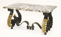 Lot 550 - A contemporary marble coffee table