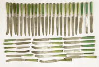 Lot 49 - Fourteen Georgian table knives