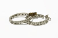 Lot 37 - A pair of gold eight cut diamond set hoop earrings
4.47g