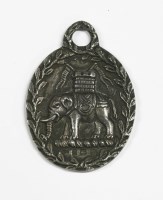 Lot 58 - An oval silver livery medal