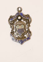Lot 124 - A silver and enamel presentation medal