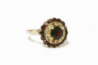 Lot 2 - An Italian gold garnet cluster ring