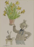 Lot 191 - Quentin Blake (b.1932)
GARDENING
Signed l.l.