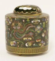 Lot 529 - A Japanese cloisonné koro and cover