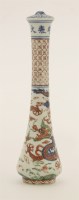 Lot 453 - A Chinese wucai brush handle