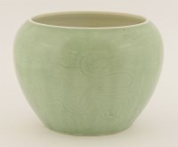 Lot 455 - A celadon cachepot