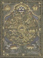 Lot 462 - A Tibetan thanka