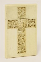 Lot 187 - A Chinese Canton ivory card case
