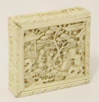 Lot 188 - A Chinese Canton ivory tangram qiqiaoban