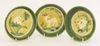 Lot 19 - Three Chinese sancai saucers