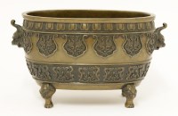 Lot 316 - A Japanese bronze censer
