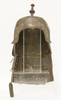 Lot 149 - An iron helmet