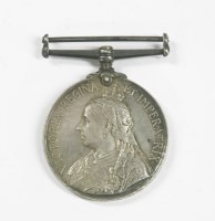 Lot 115 - A Queen Victoria China 1900 medal forwarded to J Fuller A.B HMS Humber