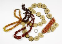 Lot 149 - A quantity of gilt metal and silver coloured part chains