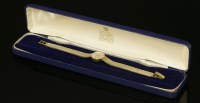 Lot 213 - A ladies 9ct gold Garrard mechanical bracelet watch