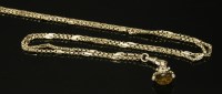 Lot 23 - An American gold fancy link guard chain